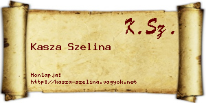 Kasza Szelina névjegykártya
